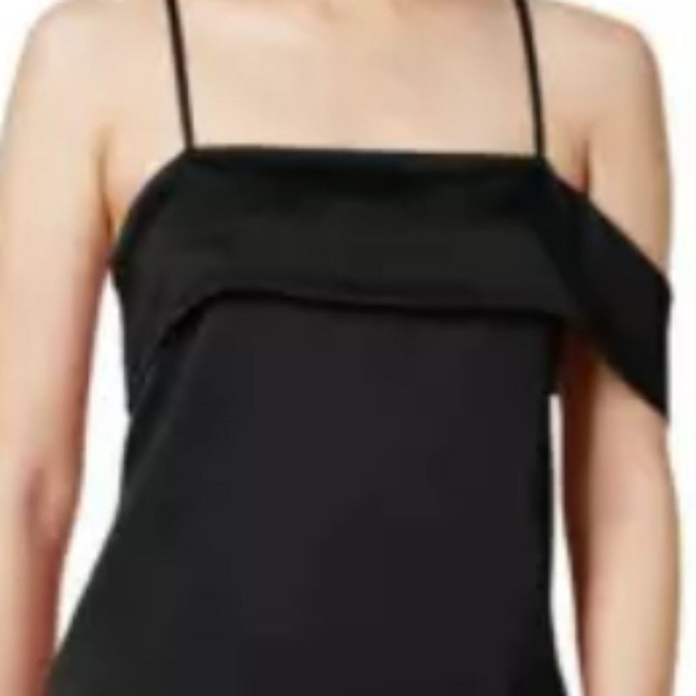 Ladies Black Chiffon Shift Midi Dress